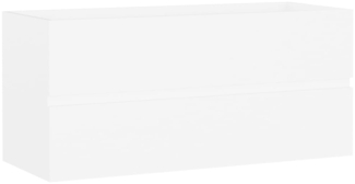 vidaXL Waschbeckenunterschrank Weiß 100x38,5x45 cm Holzwerkstoff 804764