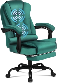 Bürostuhl ALFORDSON Computer Schreibtisch Gaming Wildleder Grün