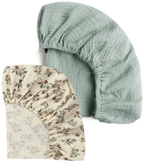 Kaket Babybettwäsche Babybett Spannbettlaken, 2er Set, geeignet für Jungen und Mädchen