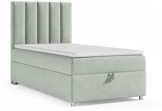 Best for Home Boxspringbett mit Bettkasten Trinity K-10 SINGLE Bonellfederkern inkl. 7 cm Topper (Einzelbett, Polsterbett gepolstertes Kopfteil, Jugendbett, Kinderbett versch. Größen, 70x200 80x200 90x200 100x200 cm), mit oder ohne Topper, Flexible Lie...