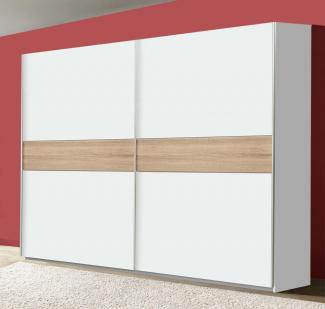 Schwebetürenschrank Kleiderschrank weiß / sonoma eiche 270cm
