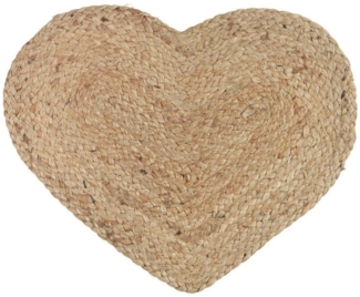 Platzmatte Tischmatte Tischset Platzset Herzform Jute Natur Laursen 65023-00