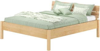 Metallfreies Doppelbett Eschenholz mit Lattenrost 160x200 Tischlerarbeit V-60.90-16K50 cm x 7 x 7