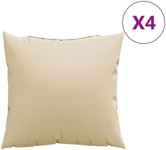 vidaXL Sofakissen 4 Stk. Beige 50x50 cm Stoff 360384