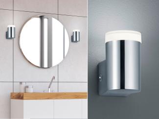 LED Badezimmer Wandleuchte RAY in Chrom 8,3cm - Spiegelleuchte