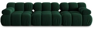 Micadoni Modulares Sofa Bellis 3-Sitzer Samtstoff Flaschengrün