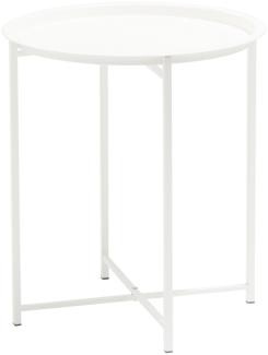 osoltus Garten Balkon Beistelltisch weiß 46cm