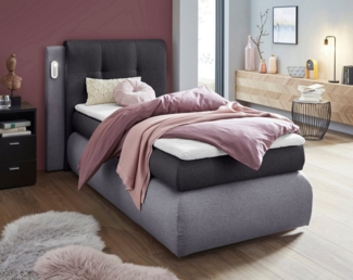 COLLECTION AB Boxspringbett Borna, inklusive Bettkasten, LED-Beleuchtung und Topper