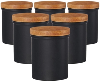 Ritzenhoff & Breker Jasper Vorratsdose 200 ml schwarz 6er Set - DS