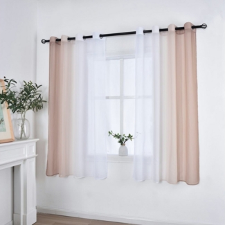 Gardinenbox Gardine (2 St), Ösen, transparent, Voile, Farbverlauf Vertikal »Modena« Voile Raffhalter 10000183
