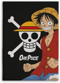 One Piece Sherpa Decke – Superweiche Kuscheldecke 110x150 cm für Anime-Fans