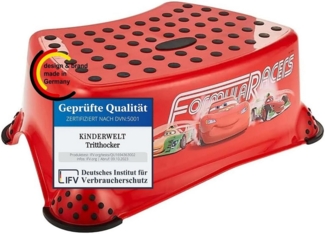 keeeper Cars Tritthocker, Ab ca. 18 Monate bis ca. 10 Jahre, Anti-Rutsch-Funktion, Tomek, Rot