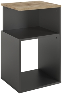 Vicco Nachttisch Anthrazit/Goldkraft Eiche 40x65.3 cm, Elios