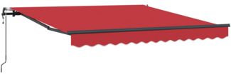 vidaXL Automatische Einziehbare Markise Rot 350x250 cm 3330435