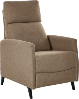 Fernsehsessel SELVIK Mit Fußstütze Stoff Braun