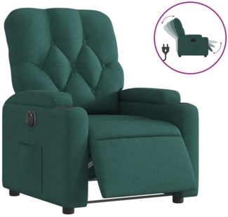 vidaXL Relaxsessel Elektrisch Dunkelgrün Stoff 3204692