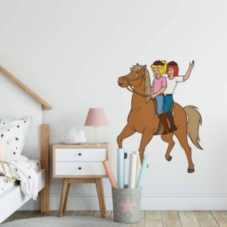 K&L Wall Art Wandtattoo Bibi & Tina Wandtattoo reiten Wandsticker Kinderzimmer Mädchen Pferd, selbstklebend, entfernbar