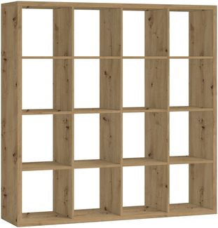 Raumteiler >Style< 16 Fächer, Artisan Eiche Dekor - 147 x 147 x 38 cm (BxHxT)