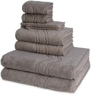 Ross Cashmere feeling 8 tlg. Frottier-Set - 2 X Handtuch (50 X 100cm), 2 X Duschtuch (75 X 140cm), 2 X Gästetuch (30 X 50cm), 2 X Waschhandschuh (16 X 22cm) - 520 g/m2 - Flanell