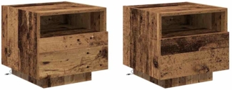 vidaXL Nachttisch 2 pcs Altholz 40 x 39 x 37 cm Holzwerkstoff 863067