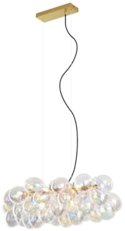 Qazqa Pendelleuchte Uvas, ohne Leuchtmittel, G9, Bunt, Design, Stahl, 8-flammig