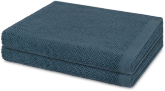 Möve Bliss 2 tlg. Frottier-Set - 2 X Duschtuch (67 X 140cm) - 500 - Steel blue