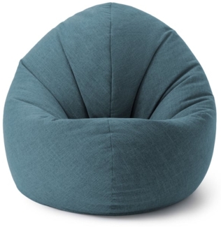 Lumaland 'Interior Line' 2-in-1 Sitzsack, Runder Komfort für drinnen, 300l, 120 x 80 x 75 cm, Aqua