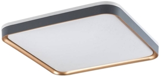 Rabalux 71029 LED Deckenleuchte LIATRIS 26W Metall grau, Kunststoff weiß 3000K L:39,5cm B:39,5cm H:6cm