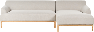 Linksseitiges Ecksofa SOSJO Helles Beige Stoff Linksseitig