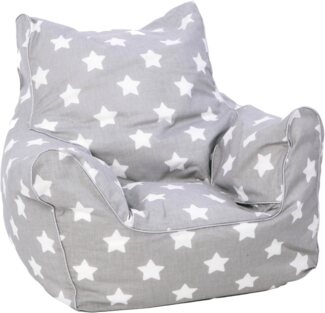 Knorrtoys 'Stars white' Kindersitzsack grau/weiß