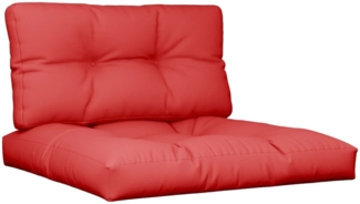 vidaXL Palettenkissen 2-tlg. Rot Stoff
