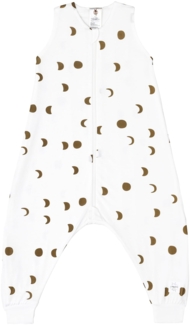 LÄSSIG Kinder Schlafoverall mit Beinen 0,5 TOG atmungsaktiv aus Jersey mit Tencel™ Lyocell/Sleeping Jumper Moon Milky, Größe 98/104