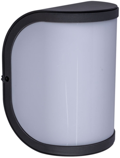 Außen Wandleuchte, Alu, anthrazit, Opal, H 20 cm