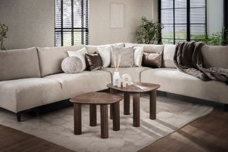 KAWOLA Couchtisch INKA Set 2-tlg. Teakholz braun viereckig 38 x 61 x 76 cm