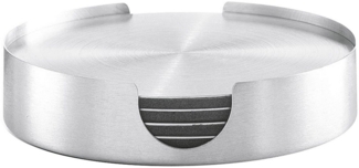 Zeller Present Glasuntersetzer-Set, 7-tlg, Edelstahl