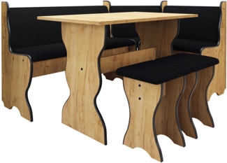 Eckbank Thomas (Farbe: Eiche Craft Golden / Hugo 100)