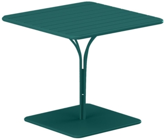 Vente-unique - Gartentisch - L. 80 cm - Metall - Blau - MIRMANDE von MYLIA