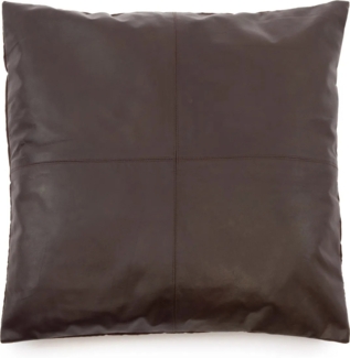 Der Vier-Panel Leder Kissenbezug - Schokolade - 60x60 - Schokolade - 60x60x1cm