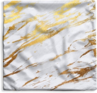 MuchoWow Dekokissen Marmor - Weiß - Gold, Kissenbezüge, Kissenhülle, Deko Kissenbezug, Kissen, 40x40 cm