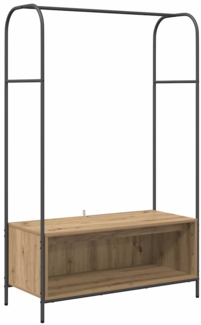 vidaXL Kleiderständer mit Ablagen Artisan Eiche 100x44x160 cm 868456