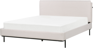 Bett mit Lattenrost CORIO 160 x 200 cm Stoff Creme