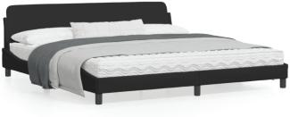 vidaXL Bettgestell "Dover" Schwarz 200x200 cm Stoff 373247