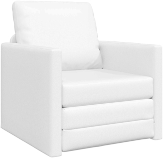 vidaXL Klappsofa Bett Weiß 74 x 77 x 81 cm PVC 42030493