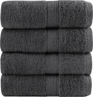 Premium-Waschlappen 4 Stk. Anthrazit 30x30cm 600 g/m² Baumwolle 137149