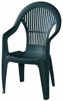 PROGARDEN Stapelsessel Vega, Hochlehner 49x55x93 cm grün Kunststoff stapelbar