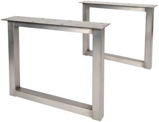 TOPS&TABLES Tischgestell Eisen Antiksilber, 80x15x73cm