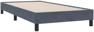 vidaXL Bettgestell ohne Matratze Dunkelgrau 80x220 cm Samt 4101380