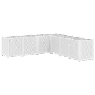 vidaXL Pflanzkübel Weiß 160x160x53 cm PP 367869