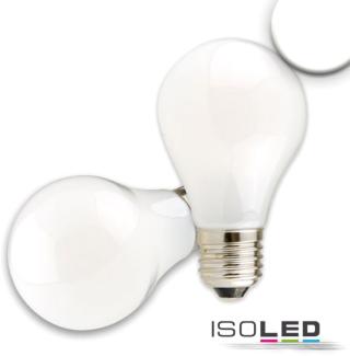 ISOLED E27 LED Birne, 8W, milky, neutralweiß, dimmbar