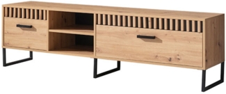 Lowboard TV-Unterschrank Lamelix 180x40x52cm Artisan Eiche 2-türig